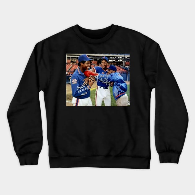 First Dwight Gooden Darryl Strawberry And Mike 'Tyson Crewneck Sweatshirt by What The Omen